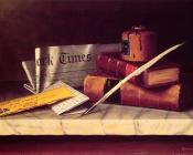 威廉迈克尔哈尼特 - Still Life with Letter to Thomas B Clarke